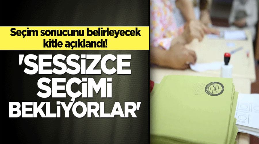 Seçim sonucunu belirleyecek kitle açıklandı! 