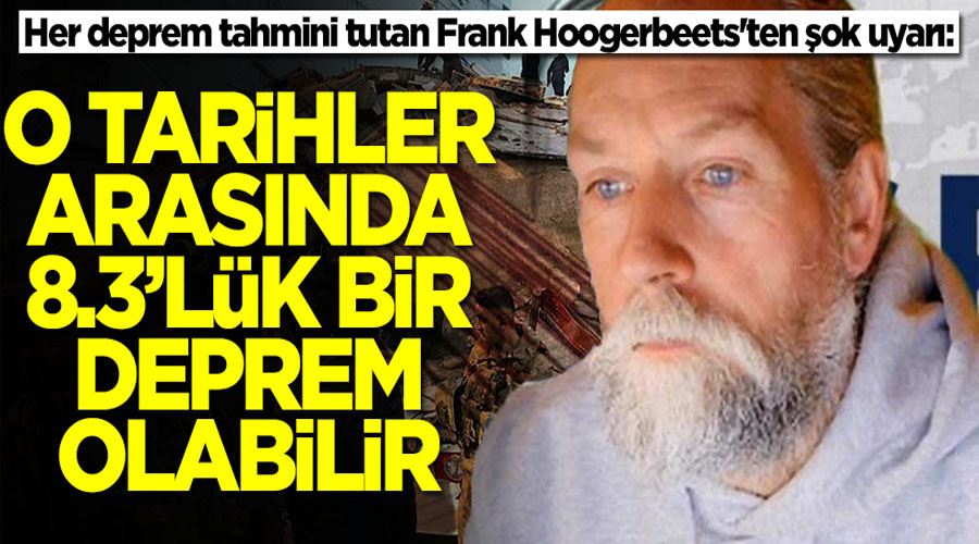 Her deprem tahmini tutan Frank Hoogerbeets