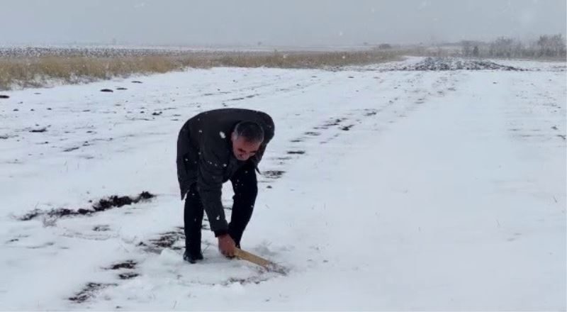 Kar çiftçiyi sevindirdi
