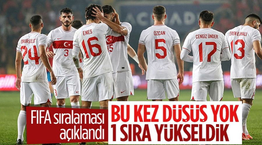 FIFA sıralaması açıklandı: A Milli Takımımız bir basamak yükseldi