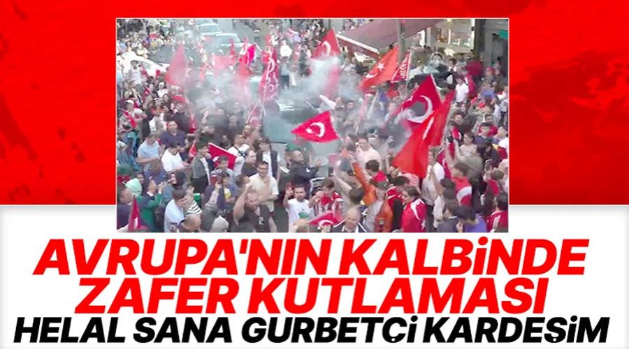 Belçika sokaklarında Cumhurbaşkanlığı seçim sonuçları kutlanıyor