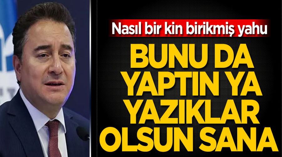 Bunu da yaptın ya, yazıklar olsun sana Ali Babacan! 