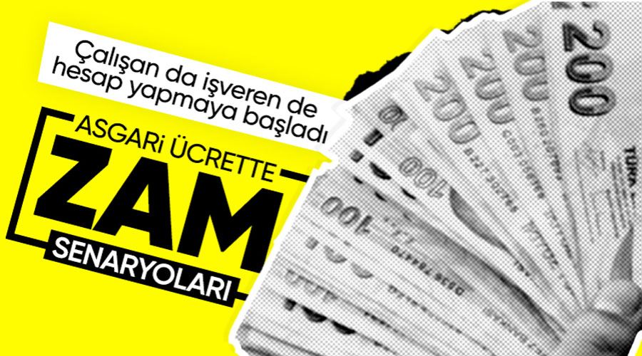 Zam oranına göre asgari ücret tutarı ve işverene maliyet senaryoları