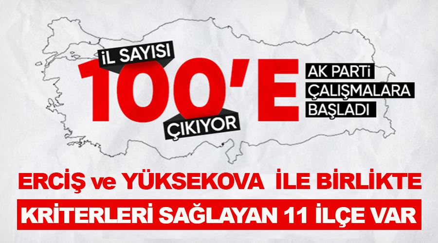 İl olacak 19 ilçe için hazırlık başladı: Erciş ve Yüksekova kriterleri sağlıyor