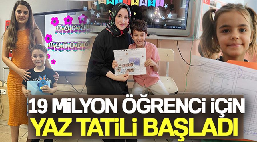 Öğrencilerin karne heyecanı