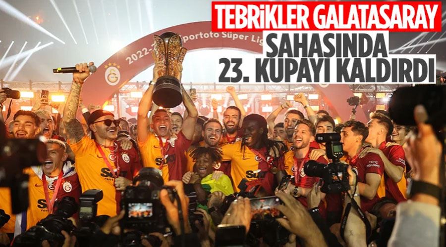 Şampiyon Galatasaray kupasına kavuştu