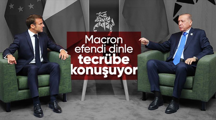 Cumhurbaşkanı Erdoğan, Macron ile görüştü 