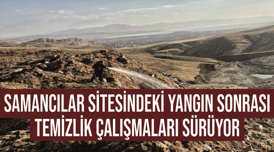 Samancılar sitesindeki yangın sonrası temizlik çalışmaları sürüyor