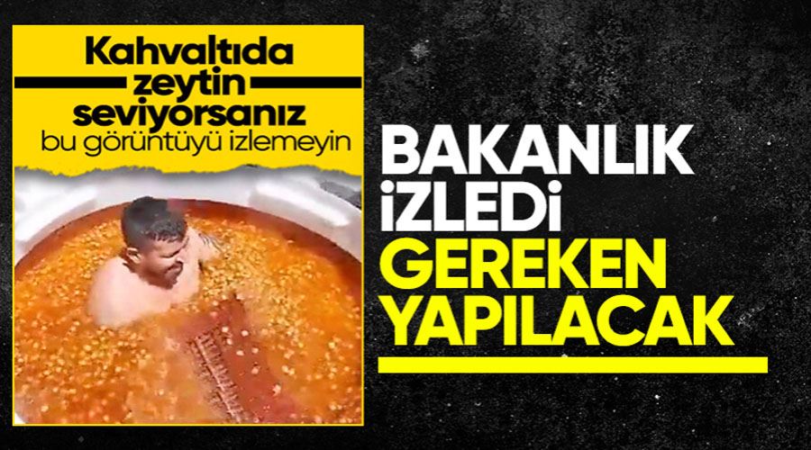 Zeytin tankına çıplak giren işçi