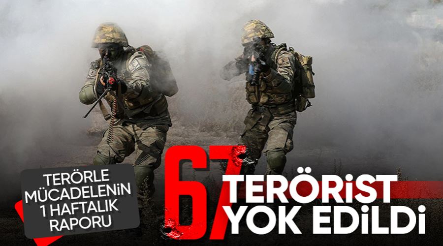 MSB açıkladı! Bir haftada 67 terörist etkisiz hale getirildi