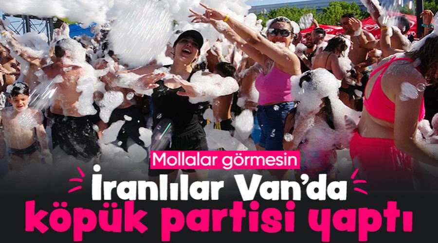 Van’da Akdeniz sahillerini aratmayan köpük partisi