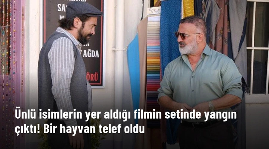 Efsane filminin setinde yangın çıkıt! Bir öküz telef oldu