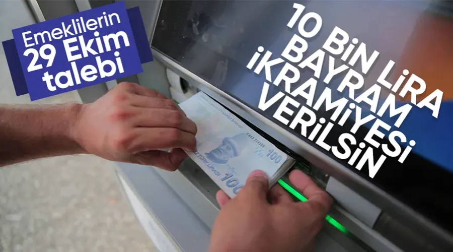 Emekliler 10 bin lira ikramiye talep etti