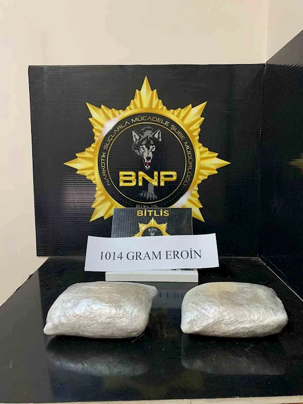 Bitlis’te 1 kilo 14 gram eroin ele geçirildi
