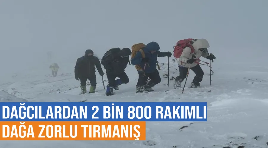 Dağcılardan 2 bin 800 rakımlı Hayal Dağı