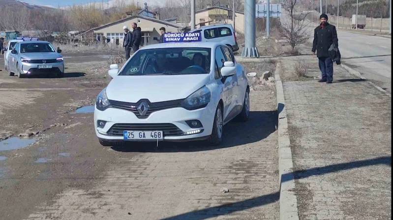 Aşkale’de MTSK direksiyon sınav heyecanı
