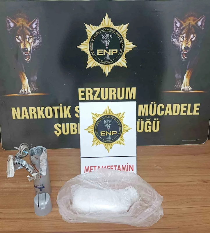 Erzurum’da 343 gram metamfetami  yakalandı
