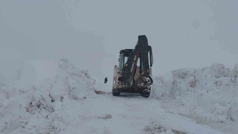 Baharda 4 metrelik karda yol açma çalışması
