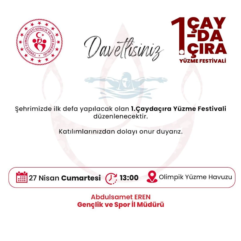 1. Çaydaçıra Yüzme Festivali başlıyor
