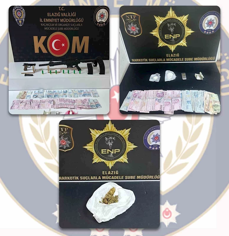 Elazığ’da uyuşturucu tacirlerine operasyon: 5 gözaltı
