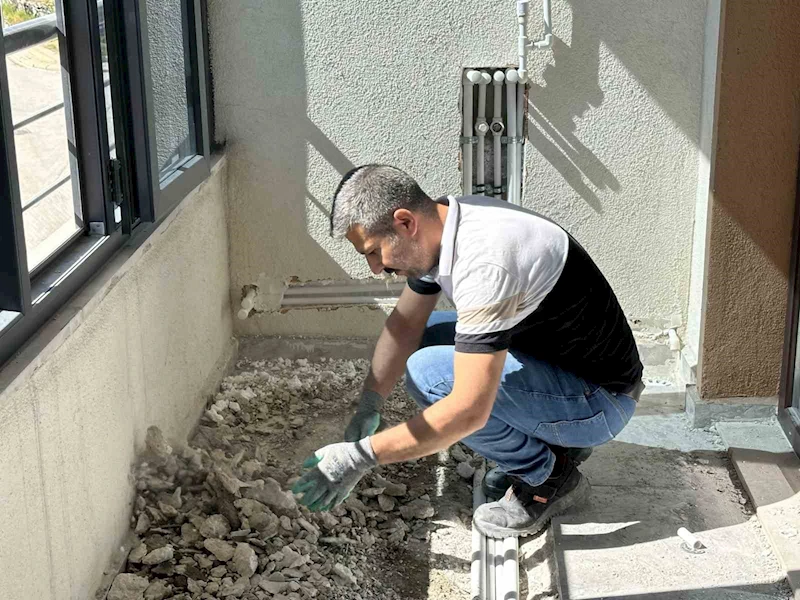 Doğal gazın verilmediği Yüksekova’da tesisat çalışması devam ediyor
