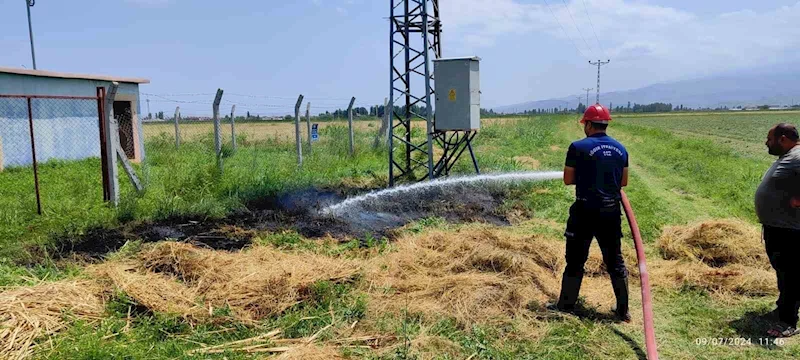 Iğdır’da trafodan çıkan kıvılcım yangına neden oldu

