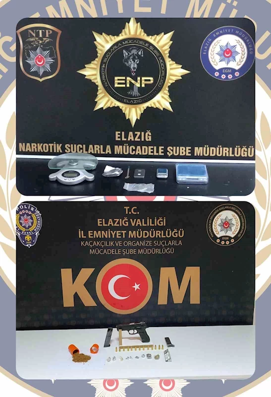Elazığ’da uyuşturucuyla mücadele: 4 tutuklama
