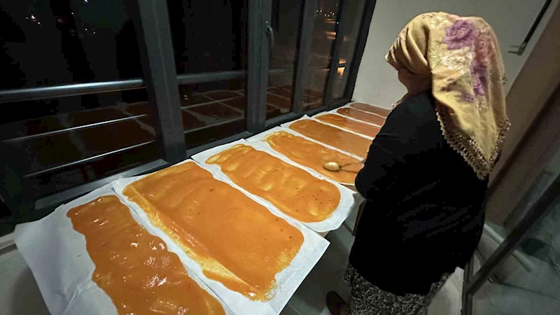 Yüksekova’da pestil yapımı