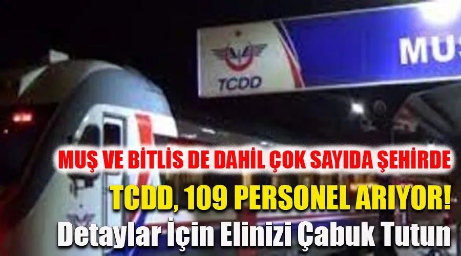Demiryolu İstihdam Rüzgarı: TCDD, 17 İlde 109 Personel Arıyor! Detaylar İçin Elinizi Çabuk Tutun