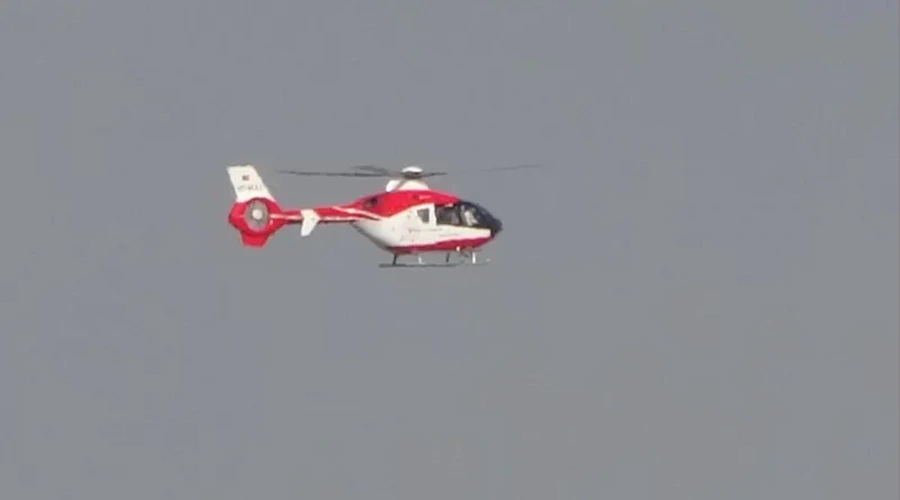 Van’dan Gaziantep’e helikopter ambulansla hasta nakli