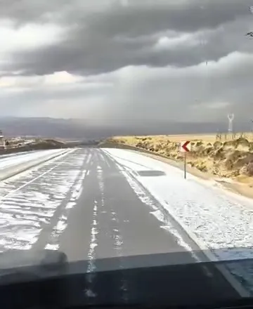 Elazığ’da dolu yağışı
