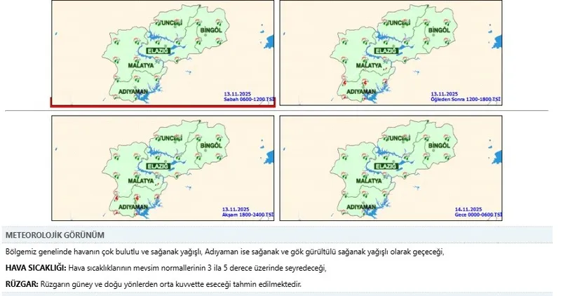 Tunceli’de sağanak yağış etkili oldu
