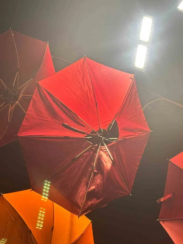 Elektrik kaçağı şemsiyeyi yaktı
