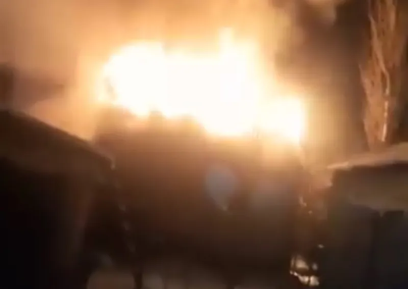 Yüksekova’da korku dolu anlar: Kalorifer kazan dairesi cayır cayır yandı