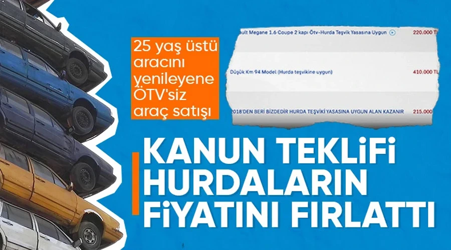 Hurda Teşvikinde Yeni Dönem: 25 Yaş Üstü Araçlar İçin ÖTV Muafiyeti, İkinci El Fiyatları Tavan Yaptı!
