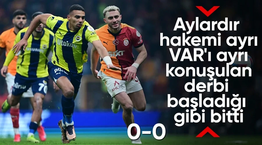 Galatasaray - Fenerbahçe Derbisinde Gol Sesi Çıkmadı: B Galatasaray - Fenerbahçe - CANLI SKOR