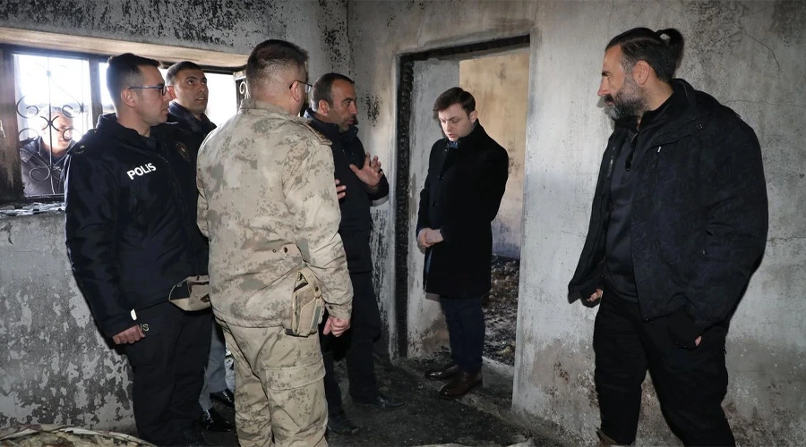Kaymakam Erdoğan, Yangın Mağduru Aileleri Ziyaret Etti: Devlet Desteği Sözü