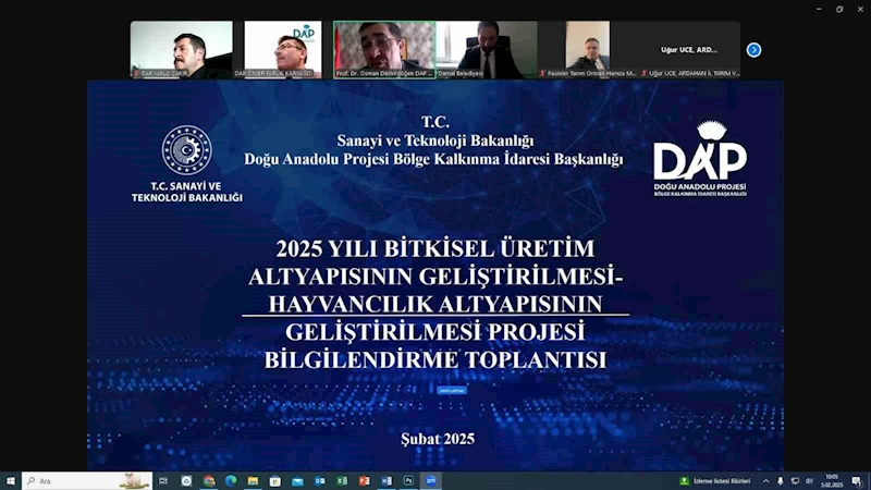 2025 yılı DAP destekli projeler için çevrimiçi bilgilendirme toplantısı yapıldı
