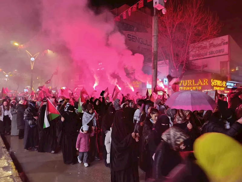 Van’da İsrail’in Gazze’ye yönelik saldırıları protesto edildi
