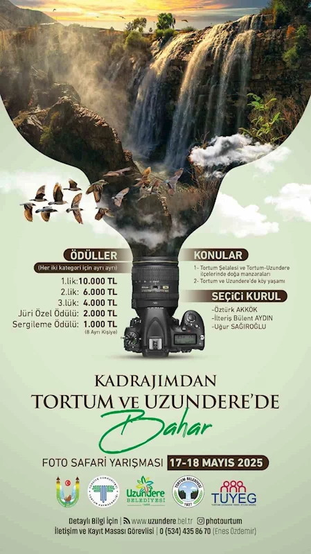 Tortum ve Uzundere’de bahar coşkusu foto safariyle taçlanacak

