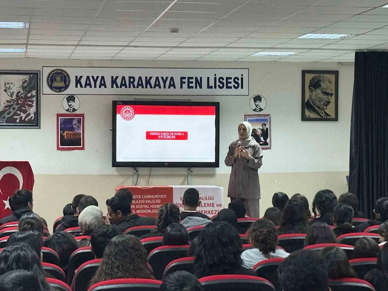 Elazığ’da öğrencilere, kadına yönelik şiddetle  mücadele eğitimi
