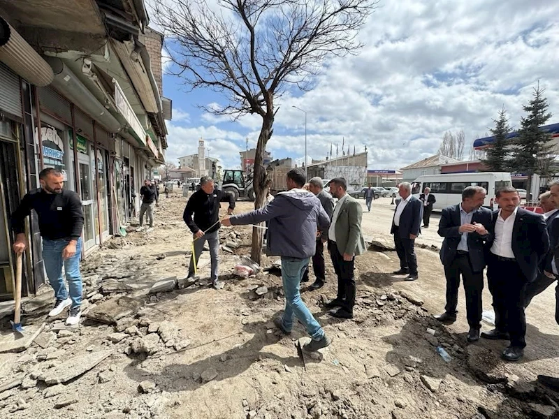 Patnos çarşı merkezi yenileniyor
