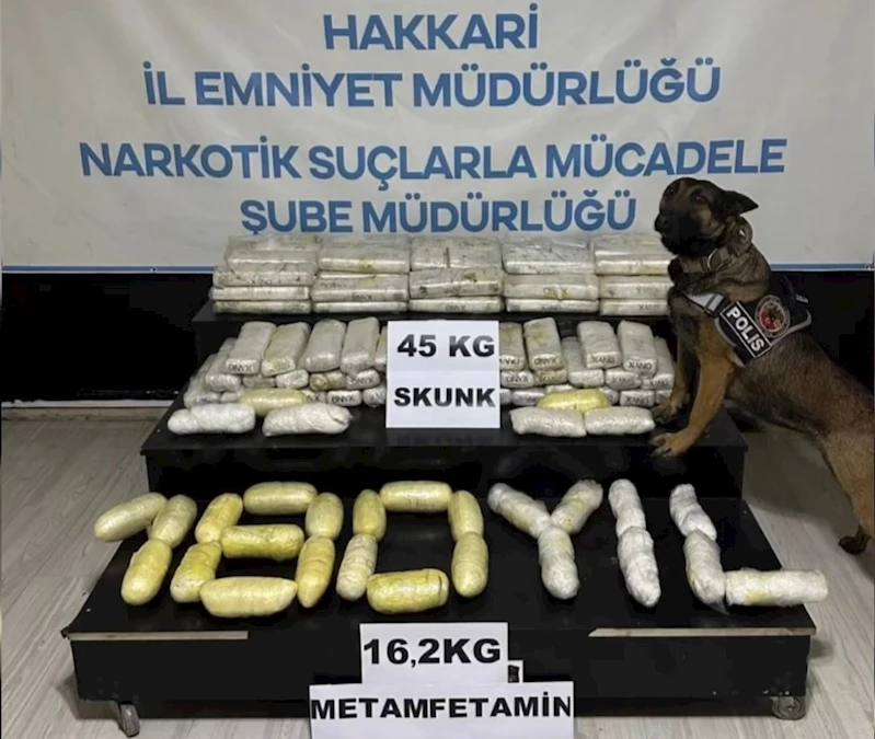 Hakkari’de 61 kilo uyuşturucu madde ele geçirildi
