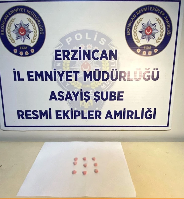 Erzincan’da uyuşturucu madde ele geçirildi
