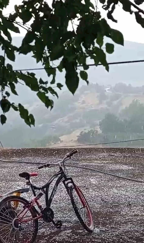 Karakoçan’da dolu yağışı
