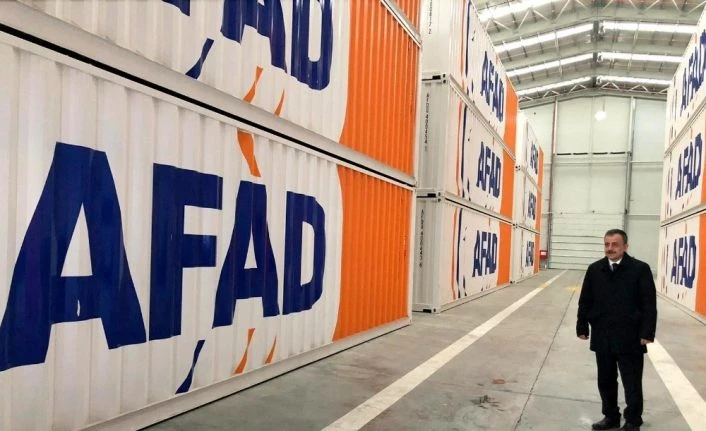 Erzincan AFAD’tan Elazığ’a konteyner desteği