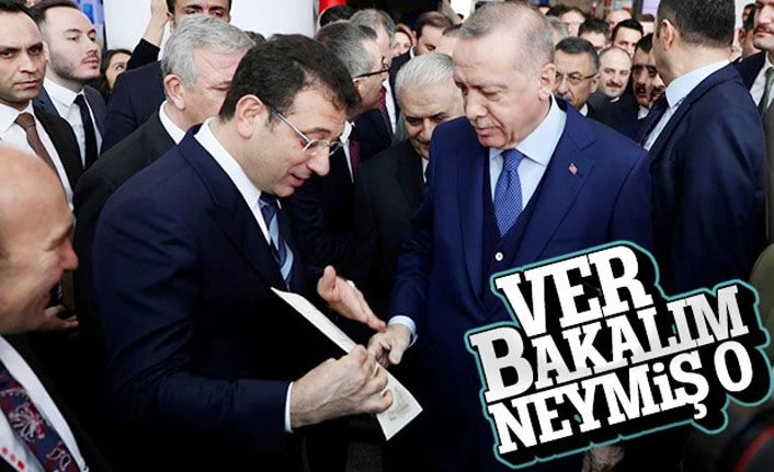İmamoğlu'nun Erdoğan'a verdiği zarf