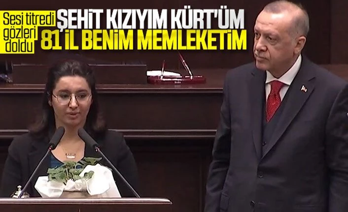 Mardinli şehit kızının sözleri AK Parti Grubu'ndakileri duygulandırdı