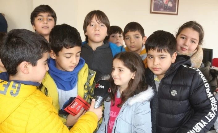 Minik öğrenciler gazetecilik mesleğiyle tanıştı