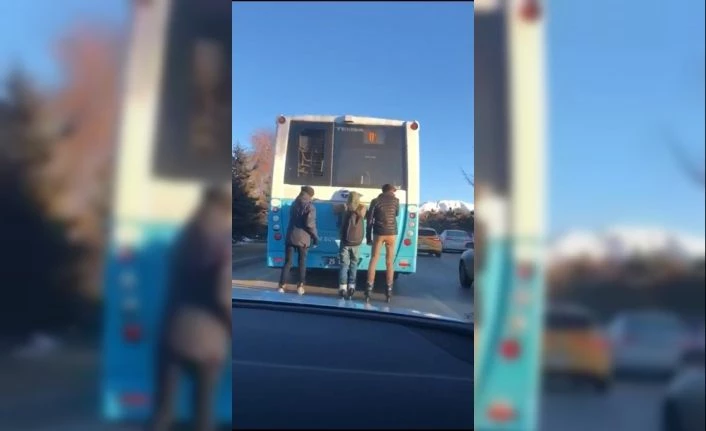 Patenci gençlerin tehlikeli yolculuğu kamerada